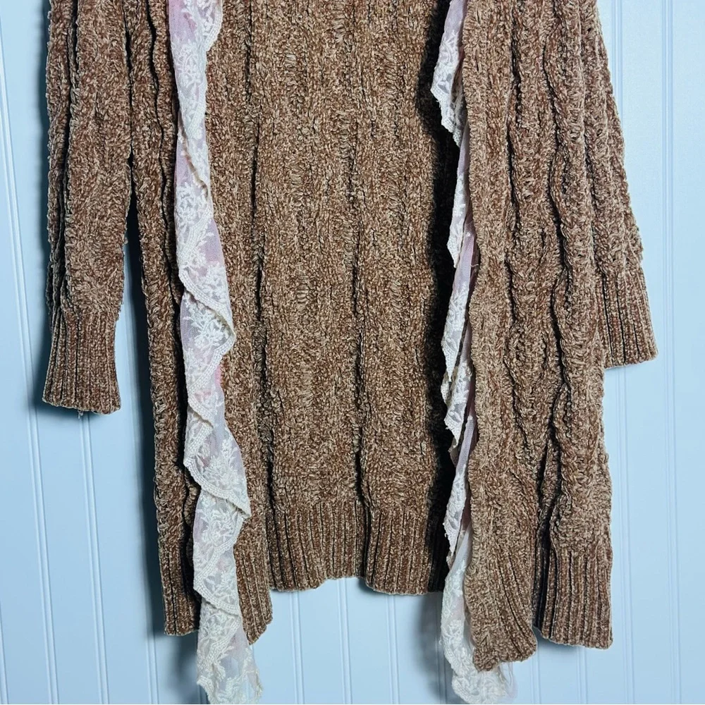 POL Tan Brown Open Cardigan Sweater Size Medium - Picture 4 of 12